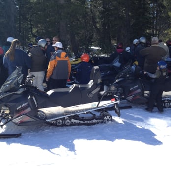 Bear Valley Snowmobile - Slight chaos as you congregate to pick up your snowmobile. - Ski & Snowboard Shops Near Me - Bear Valley, California Bear Valley Snowmobile - Slight chaos as you congregate to pick up your snowmobile. - Ski & Snowboard Shops Near Me - Bear Valley, California