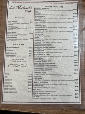 Menu photo 3 La Malinche El Paso, TX