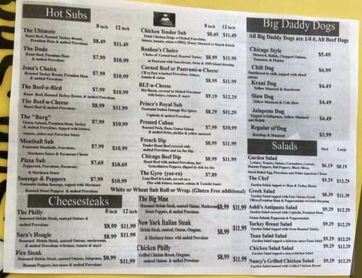 Menu photo 7 Big Daddy's Sub Shop Orange Park, FL Menu photo 7 Big Daddy's Sub Shop Orange Park, FL
