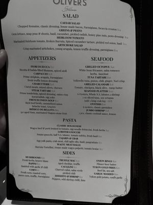 Menu photo 1 Oliver's Steakhouse Oakville, ON Menu photo 1 Oliver's Steakhouse Oakville, ON