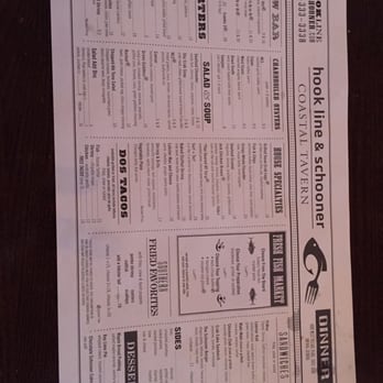 Hook Line & Schooner - Current dinner menu - American Near Me - Smyrna, Georgia