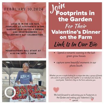 Foot Prints In The Garden - Valentine's Day event - Farmers Market Near Me - Mount Olive, North Carolina Foot Prints In The Garden - Valentine's Day event - Farmers Market Near Me - Mount Olive, North Carolina