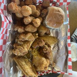 Chicken Coop - Wing dinner with fried okra