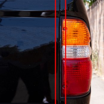 Auto Mart Collision Center - Incorrectly placed tailgate. - Body Shops Near Me - Gardena, California Auto Mart Collision Center - Incorrectly placed tailgate. - Body Shops Near Me - Gardena, California