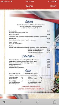 Menu photo 1 Da Portable Rican Portage, IN