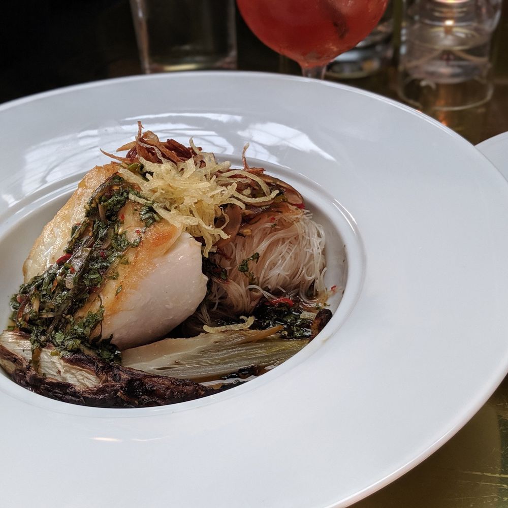 Service Bar - Roasted Halibut - New American Near Me - Columbus, Ohio