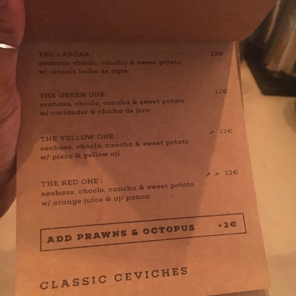 Lascar 74 - Classic Ceviches - Seafood Near Me - Barcelona, B Lascar 74 - Classic Ceviches - Seafood Near Me - Barcelona, B