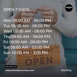 Unique Cut & Style - Hours of operation