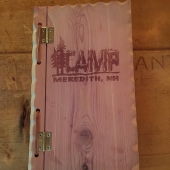 Camp - Wood menus - New American Near Me - Meredith, New Hampshire