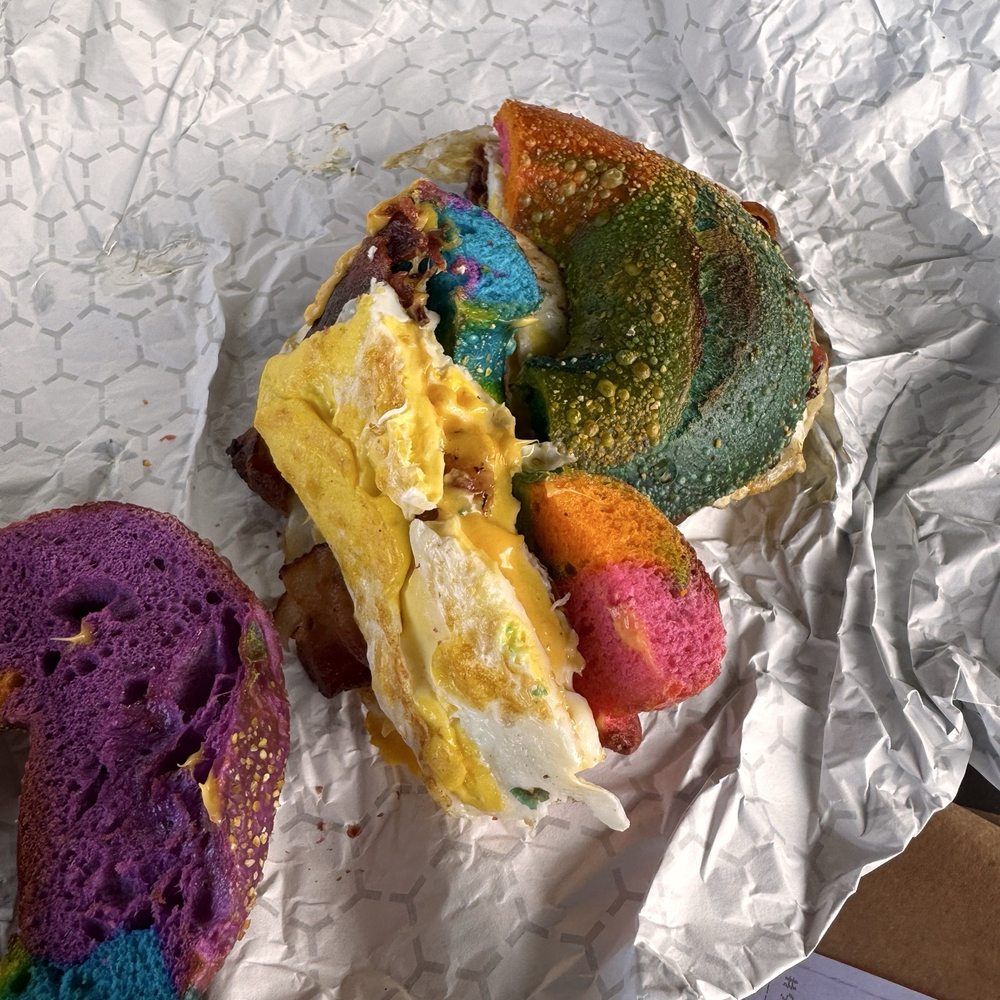 Bagels & Co - Rainbow Bagel Egg & Cheese - Bagels Near Me - Fort Lauderdale, Florida