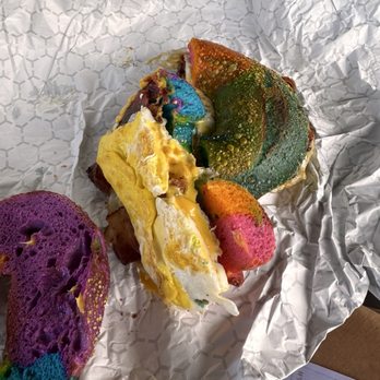 Bagels & Co - Rainbow Bagel Egg & Cheese - Bagels Near Me - Fort Lauderdale, Florida Bagels & Co - Rainbow Bagel Egg & Cheese - Bagels Near Me - Fort Lauderdale, Florida