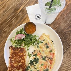 Adair Kitchen - Build my own egg white omelette with a side of hash brown casserole