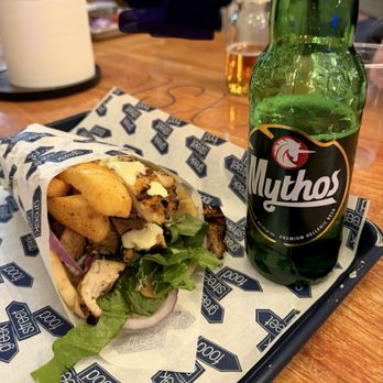 Taste - Grilled Chicken Pita and Mythos - Greek Near Me - Westmont, Illinois Taste - Grilled Chicken Pita and Mythos - Greek Near Me - Westmont, Illinois