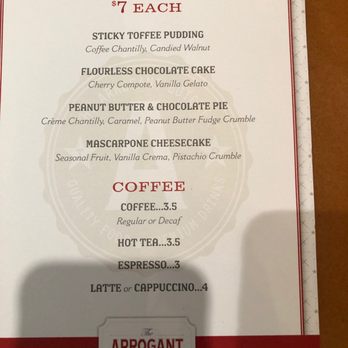 The Arrogant Butcher - dessert menu 2/2020 - American Near Me - Phoenix, Arizona The Arrogant Butcher - dessert menu 2/2020 - American Near Me - Phoenix, Arizona