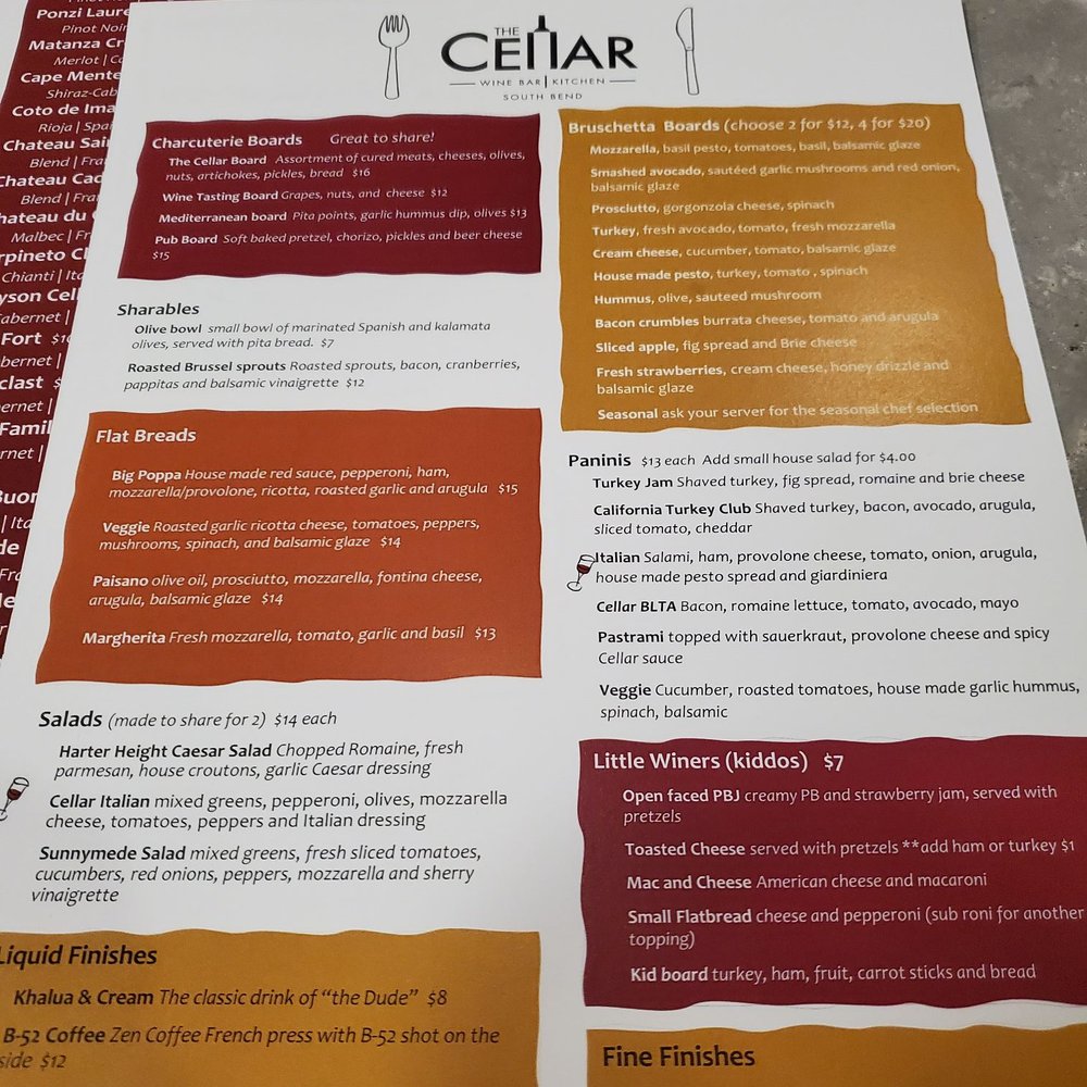 The Cellar Wine Bar and Kitchen - Menu - Wine Bars Near Me - South Bend, Indiana The Cellar Wine Bar and Kitchen - Menu - Wine Bars Near Me - South Bend, Indiana