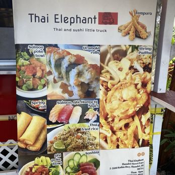 Thai Elephant - Some of their menu items - Food Trucks Near Me - Hanalei, Hawaii