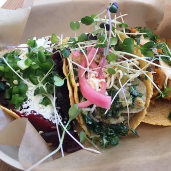 Chaia - Yummmm. Beet, creamy kale and potato, and roasted butternut squash tacos - Tacos Near Me - Washington, DC, District of Columbia
