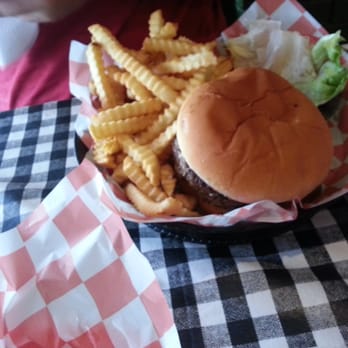 Big Tom's Diner - Burger with mountain of frys lol. My husband loved it - American Near Me - Winter Haven, Florida