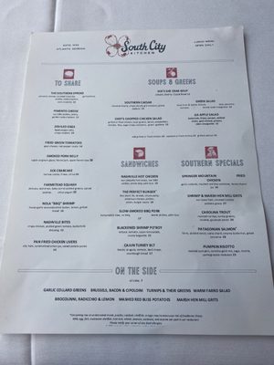 Menu photo 1 South City Kitchen Atlanta, GA