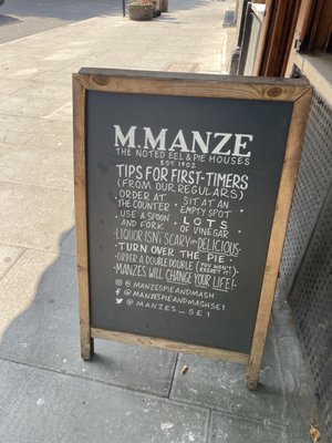 Menu photo 1 M Manze London, XGL Menu photo 1 M Manze London, XGL