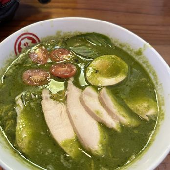 Kashiwa Ramen - Basil Ramen (with chicken broth wavy noodles) - Ramen Near Me - Costa Mesa, California Kashiwa Ramen - Basil Ramen (with chicken broth wavy noodles) - Ramen Near Me - Costa Mesa, California