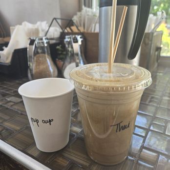Barrio Downtown - Hers and hers :) (pup cup and thai tea) - Coffee & Tea Near Me - Sacramento, California