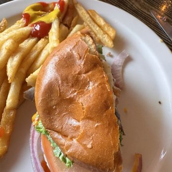 Cowboy Cookin' - Mushroom Swiss burger with fries - Burgers Near Me - Wickenburg, Arizona