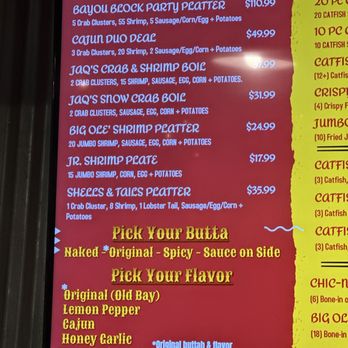 Crab & Catfish - a menu on a large screen - Seafood Near Me - Edmond, Oklahoma