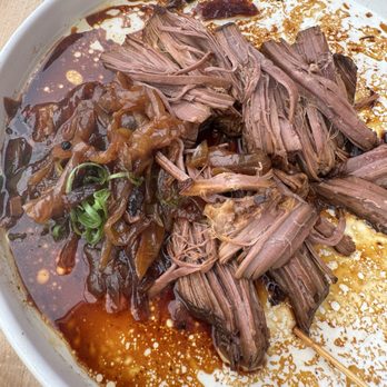 Prubechu - Brisket shredded (recommended by waiters to do prior to eating) and I agree! - Guamanian Near Me - San Francisco, California