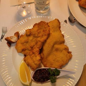 Garmischer Hof - Schnitzel with homemade cranberries sauce YUM! - German Near Me - Garmisch-Partenkirchen, BY