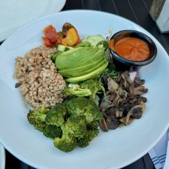 Blue's Egg + Bakery - Bowl of Rejuvenation with sauce on the side. - Breakfast & Brunch Near Me - Milwaukee, Wisconsin