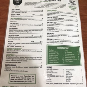 Counter Cafe East - Menu - Breakfast & Brunch Near Me - Austin, Texas