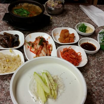 Si Gol Korean Restaurant - Mudfish stew and cold bean noodle soup, loved the banchan side dishes - Korean Near Me - Cerritos, California Si Gol Korean Restaurant - Mudfish stew and cold bean noodle soup, loved the banchan side dishes - Korean Near Me - Cerritos, California