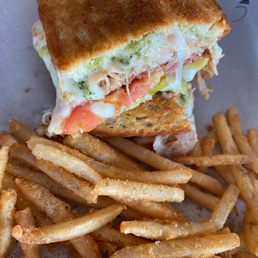 Chicken pesto melt