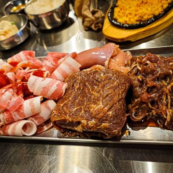 Exit 5 Korean BBQ - Marinated combo - This is amazing - Korean Near Me - Renton, Washington
