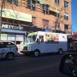 a food truck on a city street