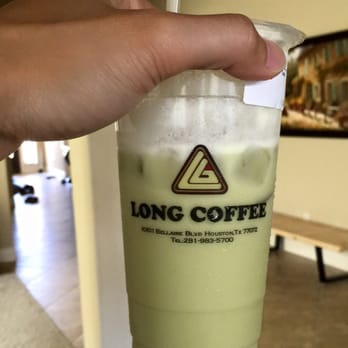 Long Coffee - Gross! Green Thai tea. Wayyy too much milk/half&half and not enough tea.  Drink tasted like creamer - Coffee & Tea Near Me - Houston, Texas