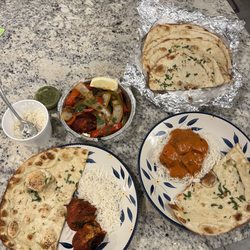 Olives Pizza & Grill Indian Cuisine - Tandoori Chicken, garlic naan, Butter Chicken
