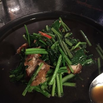 Sukhumvit Soi.38 - Pork belly with some kind of green...to die for - Thai Near Me - Adelaide, SA