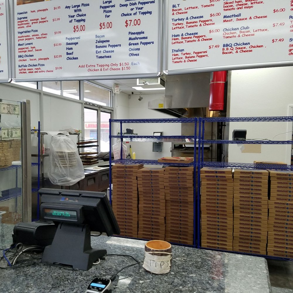 Golden Pizza and Wings - Kitchen area - Pizza Near Me - Fontana, California Golden Pizza and Wings - Kitchen area - Pizza Near Me - Fontana, California
