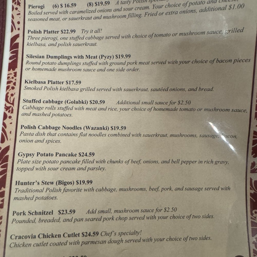 Anna's Polish Restaurant - Menu - Polish Near Me - Winter Park, Florida