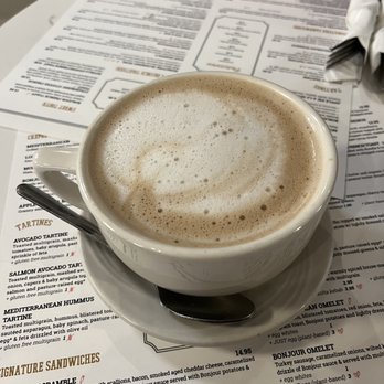 Cafe Bonjour - Mocha with oat milk - Breakfast & Brunch Near Me - Boston, Massachusetts
