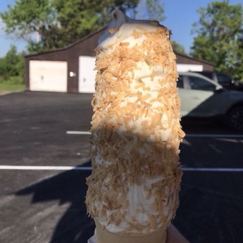 Zippy’s Ice Cream - Large twist with toasted coconut! - Ice Cream & Frozen Yogurt Near Me - Mayfield, New York Zippy’s Ice Cream - Large twist with toasted coconut! - Ice Cream & Frozen Yogurt Near Me - Mayfield, New York