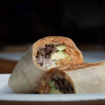 Cilantro Taco Grill - a burrito cut in half - Mexican Near Me - Elmhurst, Illinois