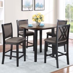 Amparos Home Furniture - Spacious Family Dining: Select the perfect fit for your space with a 60" fixed-top dining table, a 48" round table, or a 42" counter-height