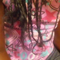 Dominique didn't braid hair to the ends. Some hair was left out and some in braid next to it. I guess this is what $35 pay for Dominique didn't braid hair to the ends. Some hair was left out and some in braid next to it. I guess this is what $35 pay for