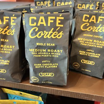 Chocobar Cortés - Brought the ground coffee to our rental apartment - nicely strong and fresh, especially when their chocolate sauce is added - Breakfast & Brunch Near Me - San Juan, Puerto Rico