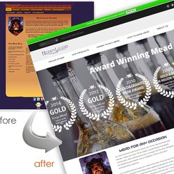 Enleaf - The Before and After of a website redesigned for Hidden Legend Winery