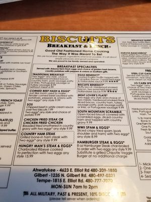 Menu photo 6 Biscuits Phoenix, AZ