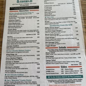 Cim's Tavern - Menu - American Near Me - Pittsfield, Massachusetts
